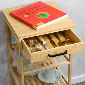 Kuchyňský vozík 33 x 73 x 33 cm, bambus KESPER 25819