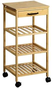 Kuchyňský vozík 33 x 73 x 33 cm, bambus KESPER 25819