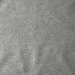 Stříbrný sametový závěs na pásce PIERRE 140x300 cm