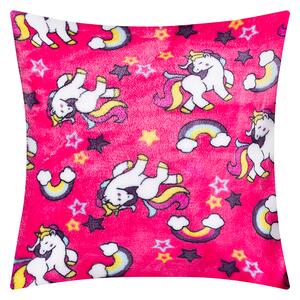 BELLATEX Polštářek ELLÍK - dětský motiv Růžová, Bílá 35x40 cm