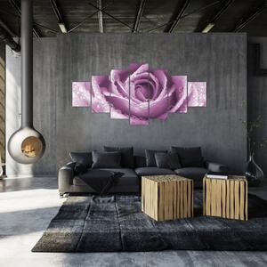 Obraz detailu květu růže (210x100 cm)