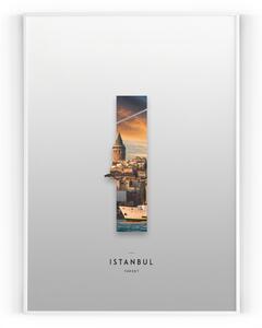Plakát / Obraz Istanbul Pololesklý saténový papír 50 x 70 cm