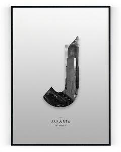 Plakát / Obraz Jakarta Pololesklý saténový papír A4 - 21 x 29,7 cm