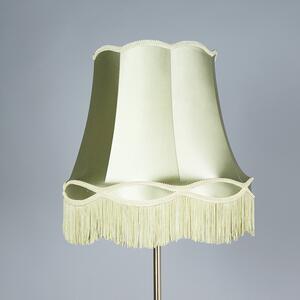 Retro stojací lampa mosaz s odstínem Granny zelená 45 cm - Kaso