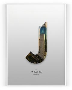 Plakát / Obraz Jakarta Pololesklý saténový papír 40 x 50 cm