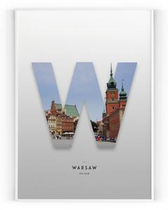 Plakát / Obraz Warsaw 40 x 50 cm Pololesklý saténový papír