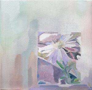 Ručně malovaný obraz od Markéta Kubešová - "Květina II.", rozměr: 40 x 40 cm