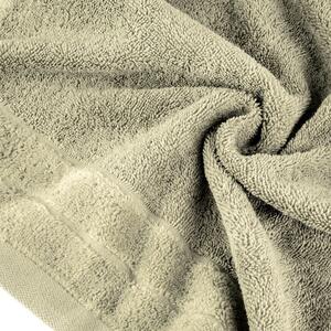 Klasický béžový ručník Damla s jemným pásem 30x50 cm Rozměr: 50 x 90 cm