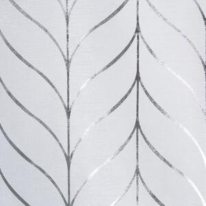 Záclona se stříbrným potiskem Bira 140x250 cm