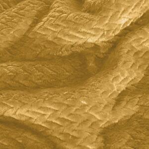 Deka z mikrovlákna LUIZ 150x200 cm medová Mybesthome