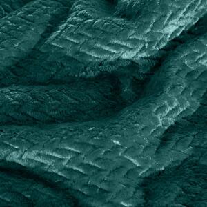 Deka z mikrovlákna LUIZ 150x200 cm tyrkysová Mybesthome
