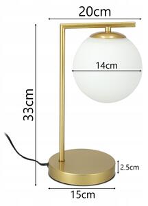 Stolní lampa 1xE27/40W/230V zlatá/bílá
