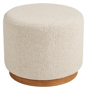 -25 % Dny MOMENTI– Nordic Living Bílý bouclé taburet Dally 50 cm