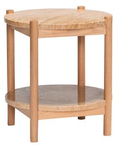 Kulatý odkládací stolek s deskou z kamene ø 43 cm Trava – Hübsch