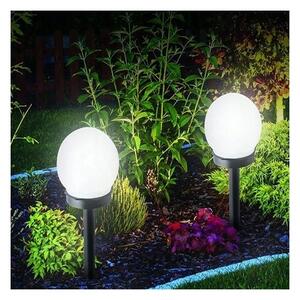 LED Solární lampa LED/1,2V 6500K 200 mAh pr. 10 cm IP44 bílá/černá