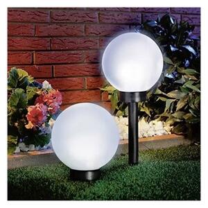 LED Solární lampa LED/1,2V 6500K 200 mAh pr. 10 cm IP44 bílá/černá