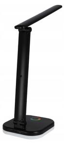LED RGBW Stmívatelná stolní lampa s bezdrátovým nabíjením LED/7W/5V USB černá