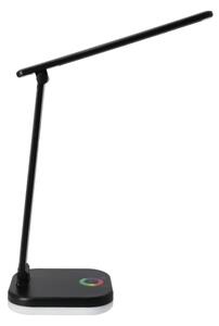 LED RGBW Stmívatelná stolní lampa s bezdrátovým nabíjením LED/7W/5V USB černá