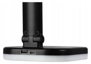 LED RGBW Stmívatelná stolní lampa s bezdrátovým nabíjením LED/7W/5V USB černá