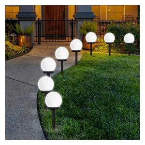 LED Solární lampa LED/1,2V 6500K 200 mAh pr. 10 cm IP44 bílá/černá