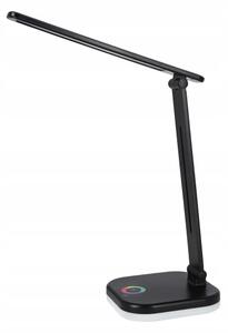 LED RGBW Stmívatelná stolní lampa s bezdrátovým nabíjením LED/7W/5V USB černá