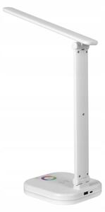 LED RGBW Stmívatelná stolní lampa s bezdrátovým nabíjením LED/7W/5V USB bílá