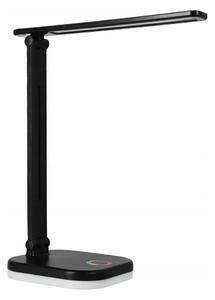 LED RGBW Stmívatelná stolní lampa s bezdrátovým nabíjením LED/7W/5V USB černá