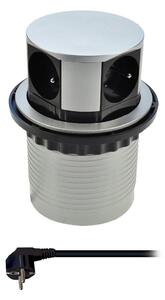 Solight PP100 - Zásuvkový sloupek pro desku stolu 4x230V