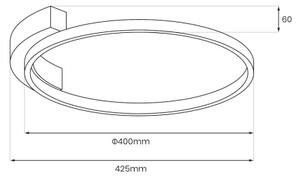LED Stropní svítidlo LUNA LED/18W/230V pr. 42,5 cm černá