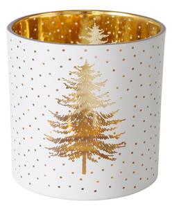 Boltze Home Collections Skleněný svícen Platina