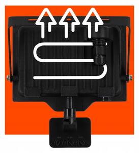 LED Venkovní reflektor se senzorem LED/50W/230V 4500K IP65 černá