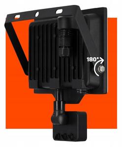 LED Venkovní reflektor se senzorem LED/50W/230V 4500K IP65 černá