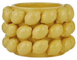 LEMON Květináč 13 cm - žlutá