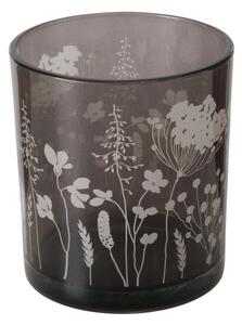 Boltze Home Collections Skleněný svícen Mathilda malý šedý