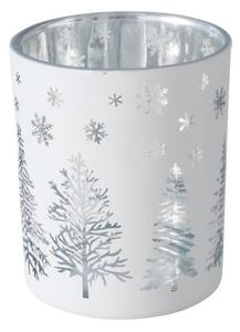 Boltze Home Collections Skleněný svícínek Winter se stromky