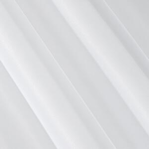 Bílá záclona ESEL na pásce vyrobena z hladké lesklé látky 400x250 cm