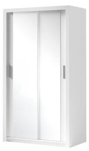 Šatní skříň s posuvnými dveřmi a se zrcadlem Kler SZ120 KE05, Barva: bílá + zrcadlo Mirjan24 5903211011825
