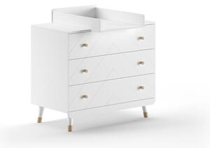 Bílá dětská komoda s přebalovacím pultem 100x100x74 cm Billy – Vipack