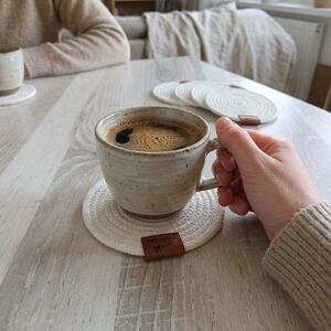 Malé prostírání pod hrnečky - ecru
