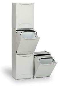 Sada 4 plastových košů na tříděný odpad, 20 L, 340 x 290 x 470 mm