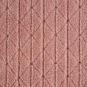 Měkká růžová deka CINDY4 s geometrickým vzorem 70x160 cm