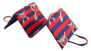 Červeno-modrý zahradní podsedák na lehátko 49x137 cm Ship Rope – B.E.S