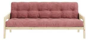 Růžová manšestrová rozkládací pohovka 204 cm Grab Clear – Karup Design