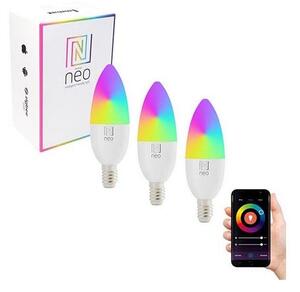 Immax NEO 07716C - SADA 3x LED RGB+CCT Stm. žárovka E14/5,5W/230V Wi-Fi Tuya