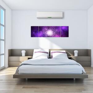 Obraz fialové abstrakce (170x50 cm)