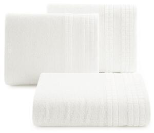 Eurofirany Bílý ručník CUBA se zvýrazněným károvaným okrajem 50x90 cm Rozměr: 70 x 140 cm