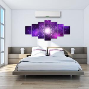 Obraz fialové abstrakce (210x100 cm)