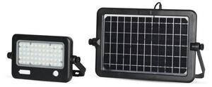 LED Stmívatelný solární reflektor se senzorem LED/10W/3,7V 4000K IP65 + USB port