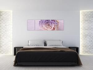 Obraz detailu květu růže (170x50 cm)