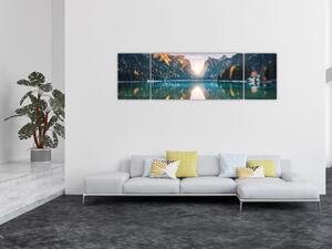 Obraz - Horské jezero (170x50 cm)